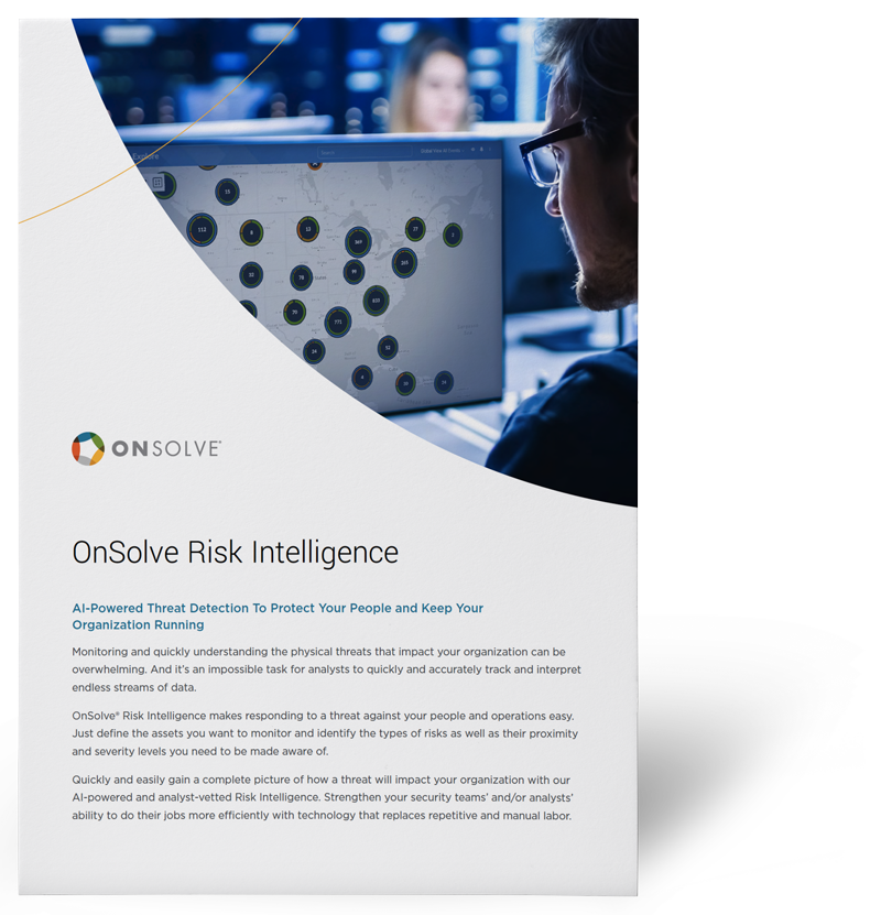 OnSolve Risk Intelligence Brochure Cover