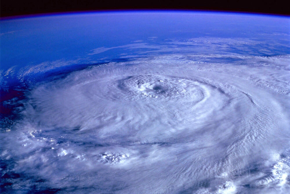 The Emergency Manager's Guide to Hurricane Survival, Satellite image of a hurricane