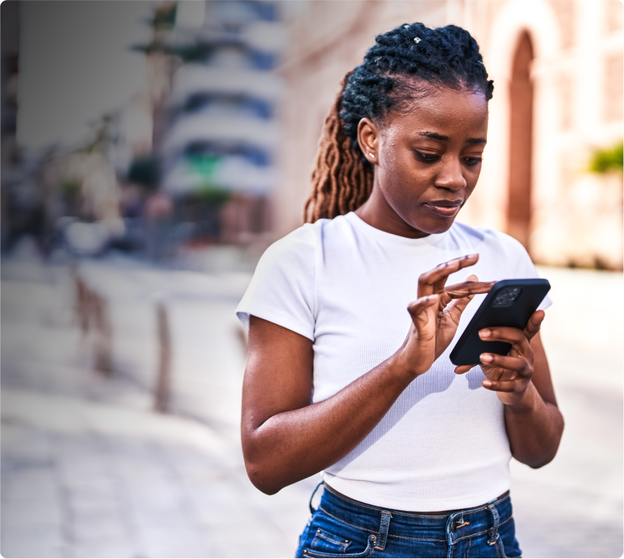 woman on phone